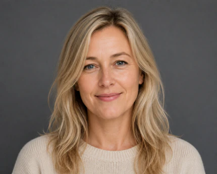 Character example portrait with blonde hair